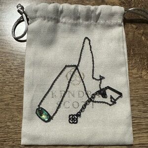 Kendra Scott Dichroic Elisa black necklace